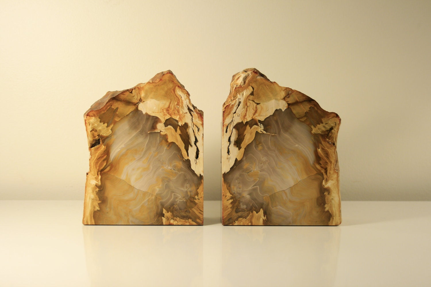 Vintage Modern Geode Bookends