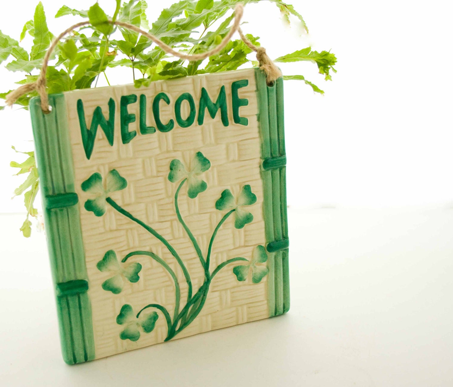 Ceramic Tile "WELCOME" Sign