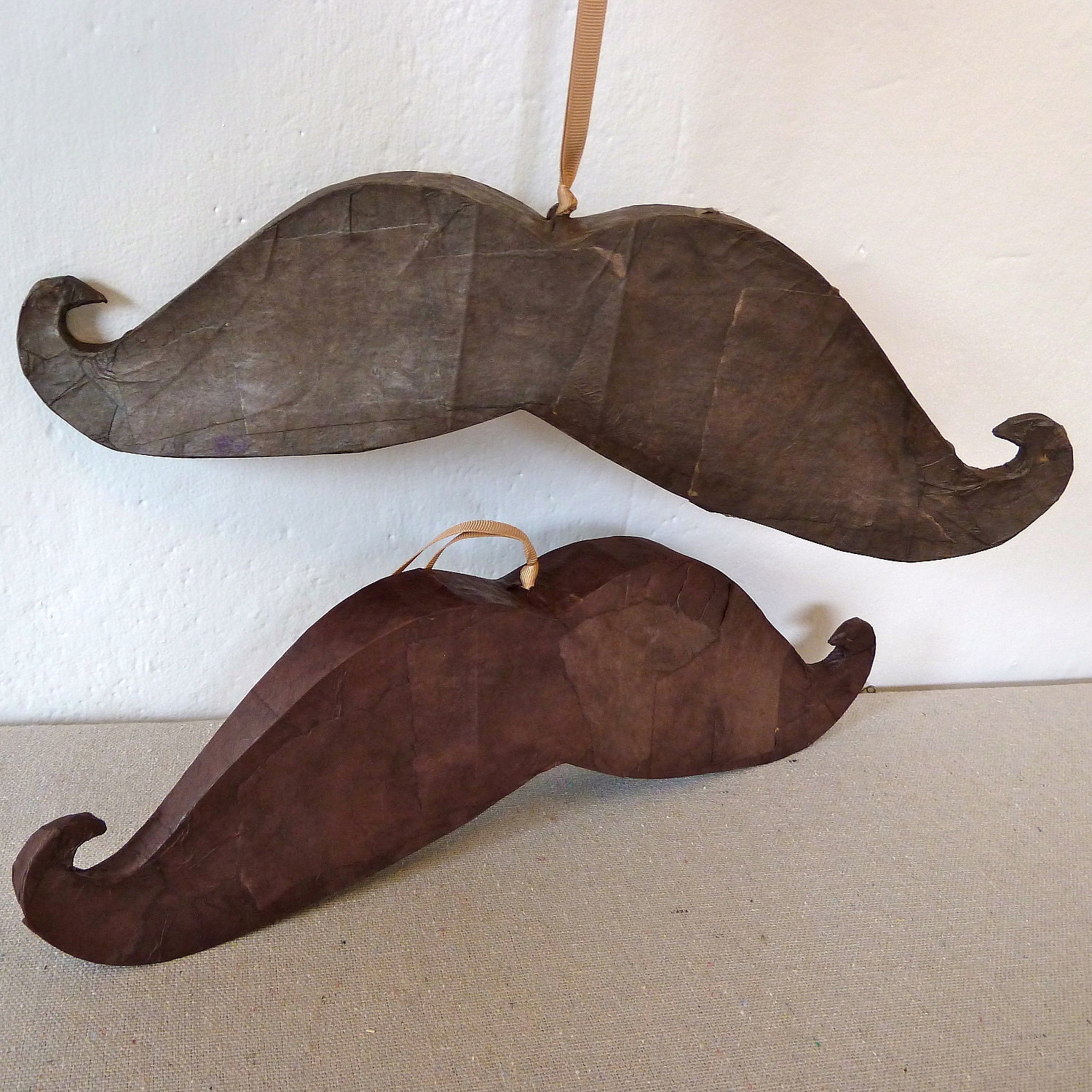 Handlebar Mustache Piñata (brown, party favor size)