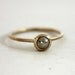 Icy yellow rose cut diamond engagement ring. 18K. Little yellow bird. Aya.