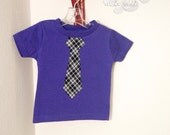 The Gary - Made to Order TCU inspired purple T with black plaid applique of choice