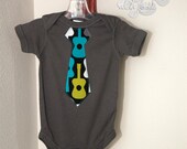 The Linkin - MADE TO ORDER gray romper with guitars tie