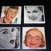 Tile Coasters - Funny Female Faces from the 1940s