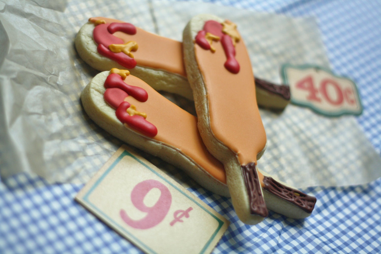 Corn Dog Decorated Sugar Cookies - Gifts for Guys