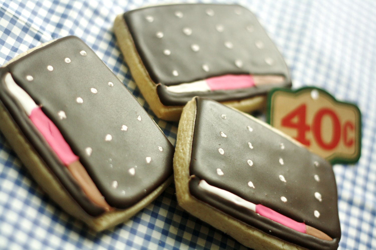 Ice Cream Sandwich Decorated Sugar Cookies - Summer Edibles