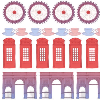 Illustration I Love London A3 poster print