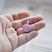 bridal Simple, elegant ,bold feminine round orange light pink jade stone earrings textured matte silver frame gemstone earrings Israel