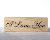 I Love You Wooden Mounted Rubber Stamping Block DIY cards embellishments scrapbooking and tags, Valentines, Greeting Cards, and Scrapbooking