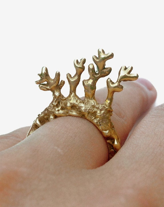 Gold plated 24K silver ring - TIPUANA TIPU 4