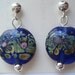 Colorful Blue Lampwork Beaded Earrings