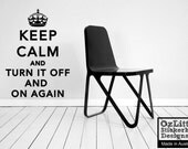 Keep Calm and turn it off AND ON AGAIN Wall Decal Sticker
