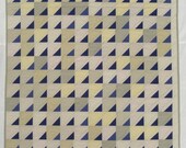Sails Wall Quilt, Quiltsy, Blues & Tans, Wall Hanging, 37" x 37"