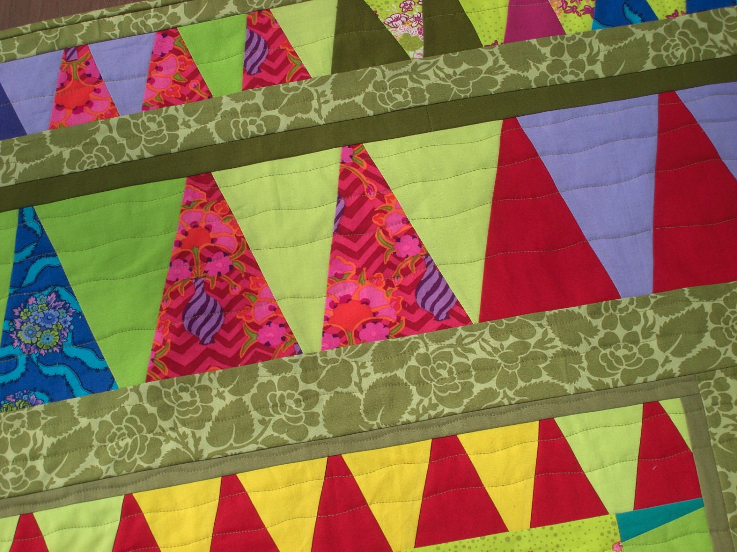 Carnival Wall Quilt, Art Quilt, Throw Quilt, Lap Quilt, Multi-Colors, Improvisational, 51" x 59"