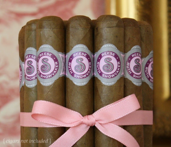 FREE SAMPLES Custom Printed Pink Baby Girl Cigar By FavoriteFavor