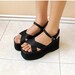 STOREWIDE SALE - - The Criss Cross Chunky Platforms 6