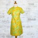 Vintage 60's PAPER Dress Mod Floral Print XS