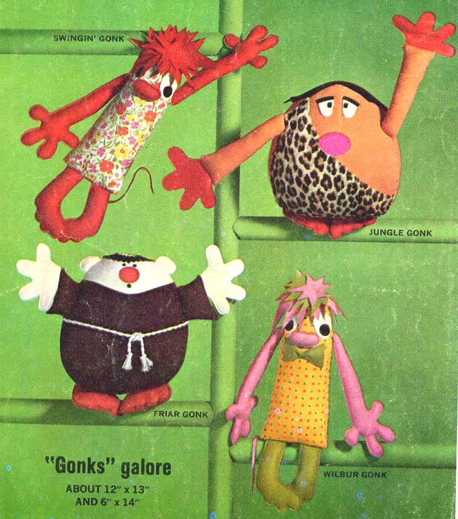 Gonks Galore Vintage Mod 60s Gonks Dolls By Maddiemodpatterns