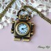 Vintage style Robot Pocket Watch Necklace