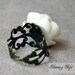 Vintage Inspired Blooming White Rose Flower Resin Ring