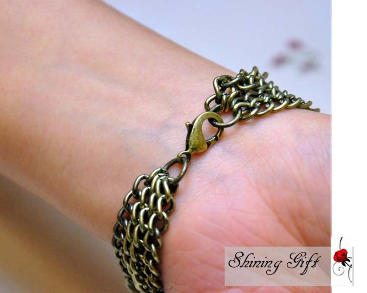 vintage style elk deer antlers bracelet