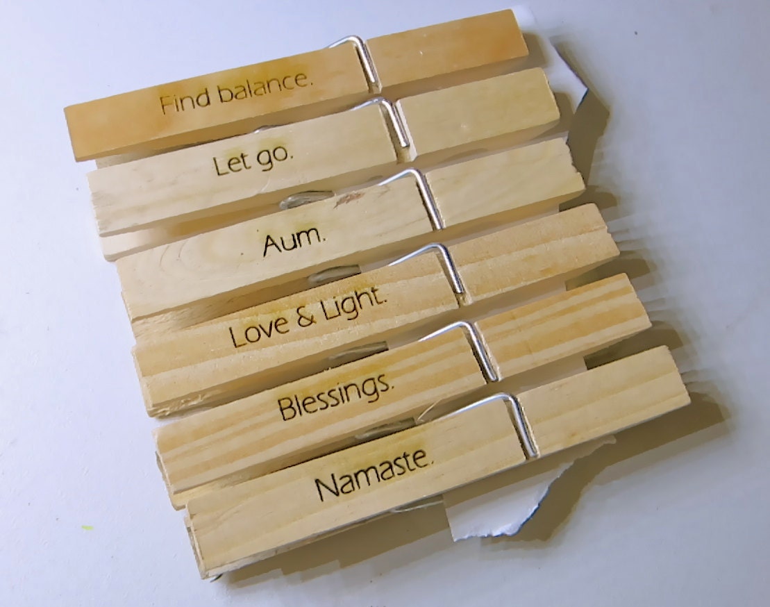 Sh-t Yogi Says Clothespin Studio Decor For Students or Teachers