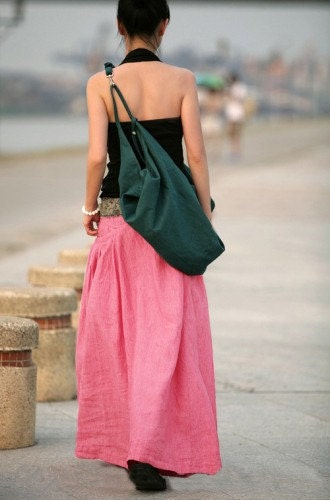 Fairy Light Pink Low Waist Long Maxi Skirt - NC130