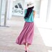 Fairy Retro Chiffon Maxi Skirt Big Sweep Long Pleated Skirt in Purple Red - NC167