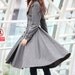 Grey Cashmere Coat Big Sweep Women Wool Winter Coat Long Jacket Tunic / Fast Shipping - NC222