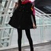 Red Coat Military Double Breasted Button Hooded Cashmere Coat Hoodie Wool Winter Cape Coat Hood Cloak Women Jacket - NC228