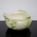 Vintage Kitchen Bowl, Unique Green & White Lettuce Head, Mid Century Decor or Serving
