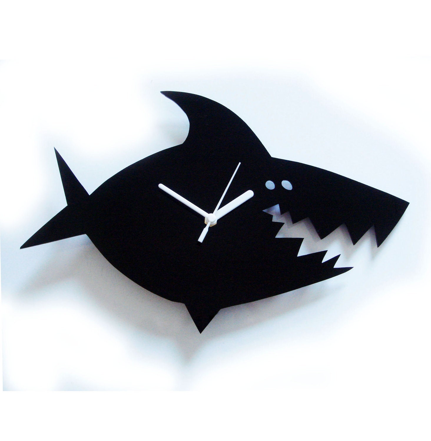 Martin the blue Shark  acrylic clock