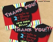 NEW Mickey Mouse Inspired Thank You Cards - 6x4" - DIGITAL files only - PERSONALIZED - Print yourself