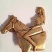 Horse Brooch Lady Godiva Gold Tone Kentucky Derby Jewelry.Equestrian on Horse Stud Stallion Mare