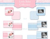 Little Baby - Birth Announcement Collection- Photoshop PSD layered Templates for Photographers