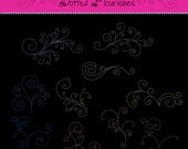 Dotted Flourish Photoshop Brush Set