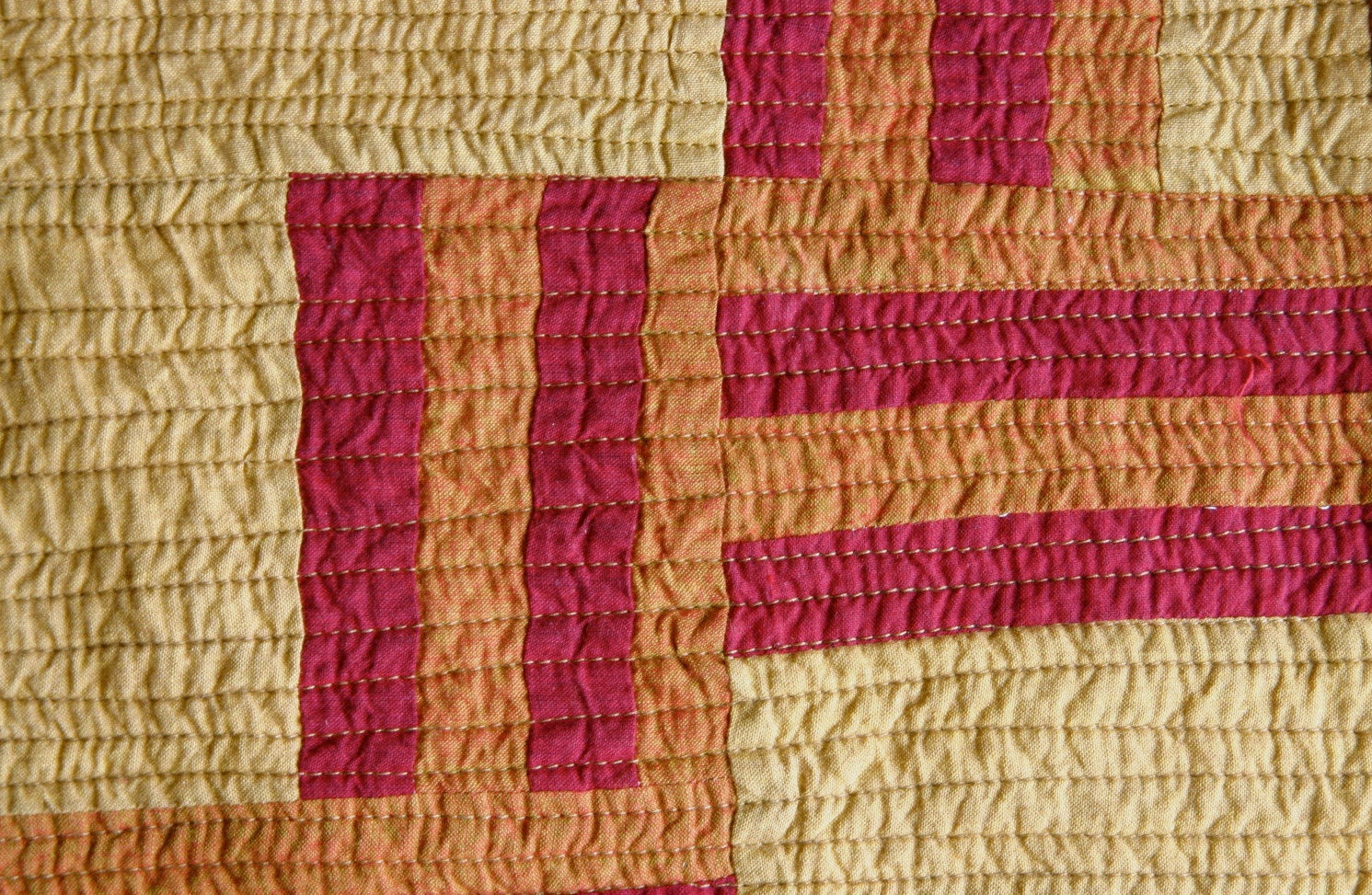 Red Play Art Quilt