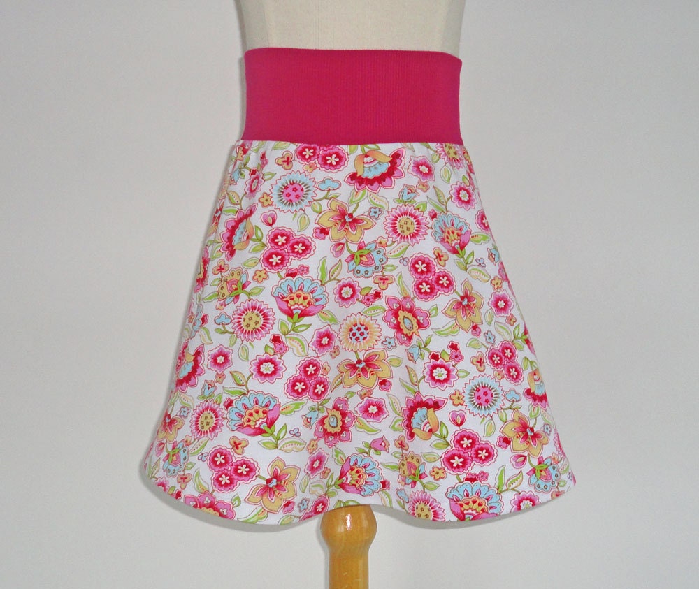 Children spring clothing Summer Girls Skirt Jersey 18 mos 2T 3T 4T 5Y 6Y 7Y  Euro Designer Fabrics Farbenmix pink knit