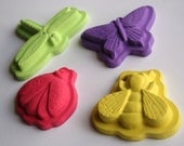 Bug Sidewalk Chalk - Set of 4 - Includes a ladybug, butterfly, bee and dragonfly