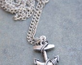 Anchor Necklace Silver Nautical 10% of sale will be donated to Sea Shepherd Conservation Society