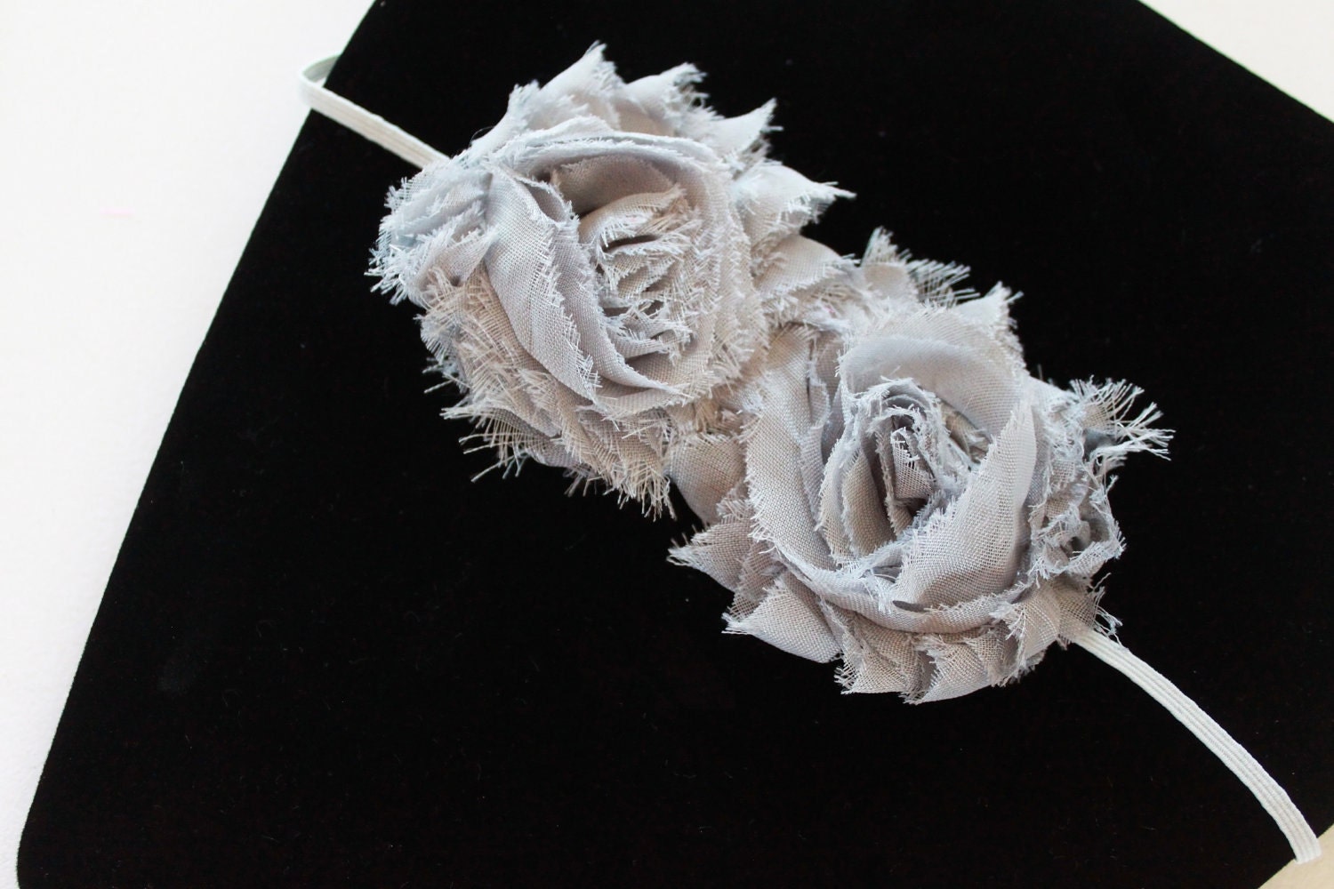Gray flower headband-gray baby headband-newborn headband-baby girl headband-infant headband