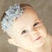 Gray flower headband-gray baby headband-newborn headband-baby girl headband-infant headband