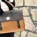 50s Inspired Classy Faux leather Bag Satchel - Orange Brown