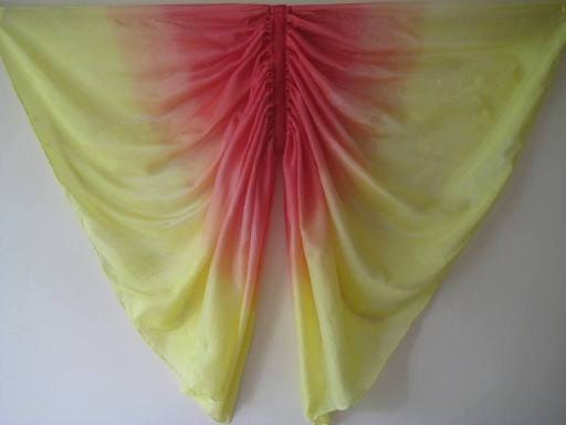 Butterfly Wings Costume, Yellow, Orange and Red, Pure Silk Fairy Wings