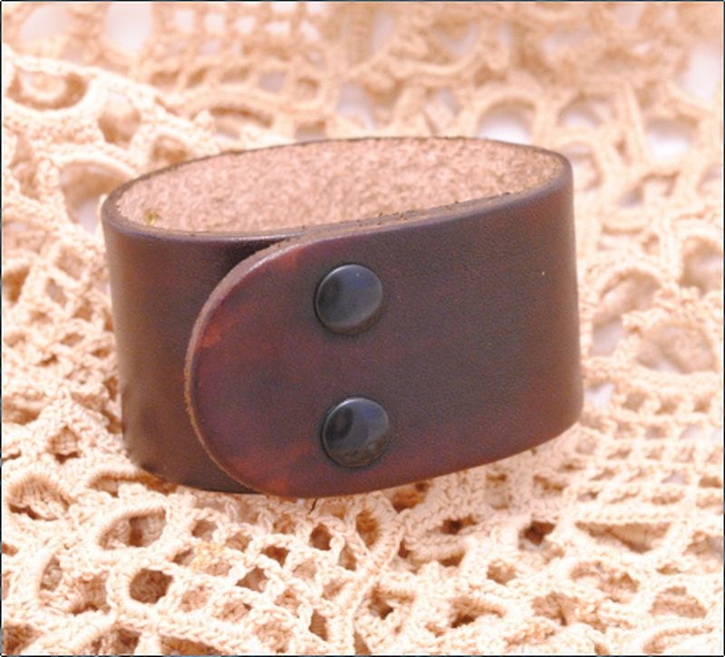 Hand stamped Bracelet She is Brave and Strong Etched Copper Chocolate Brown Leather
