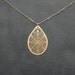 Gold Necklace -- Elements Filigree Teardrop Necklace