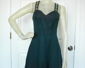 Emerald Prom Dress - Small - Sequin Straps