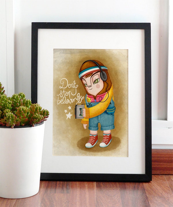 Digital illustration art print  - Retro