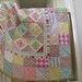 baby girls patchwork quilt pastel colours reversible