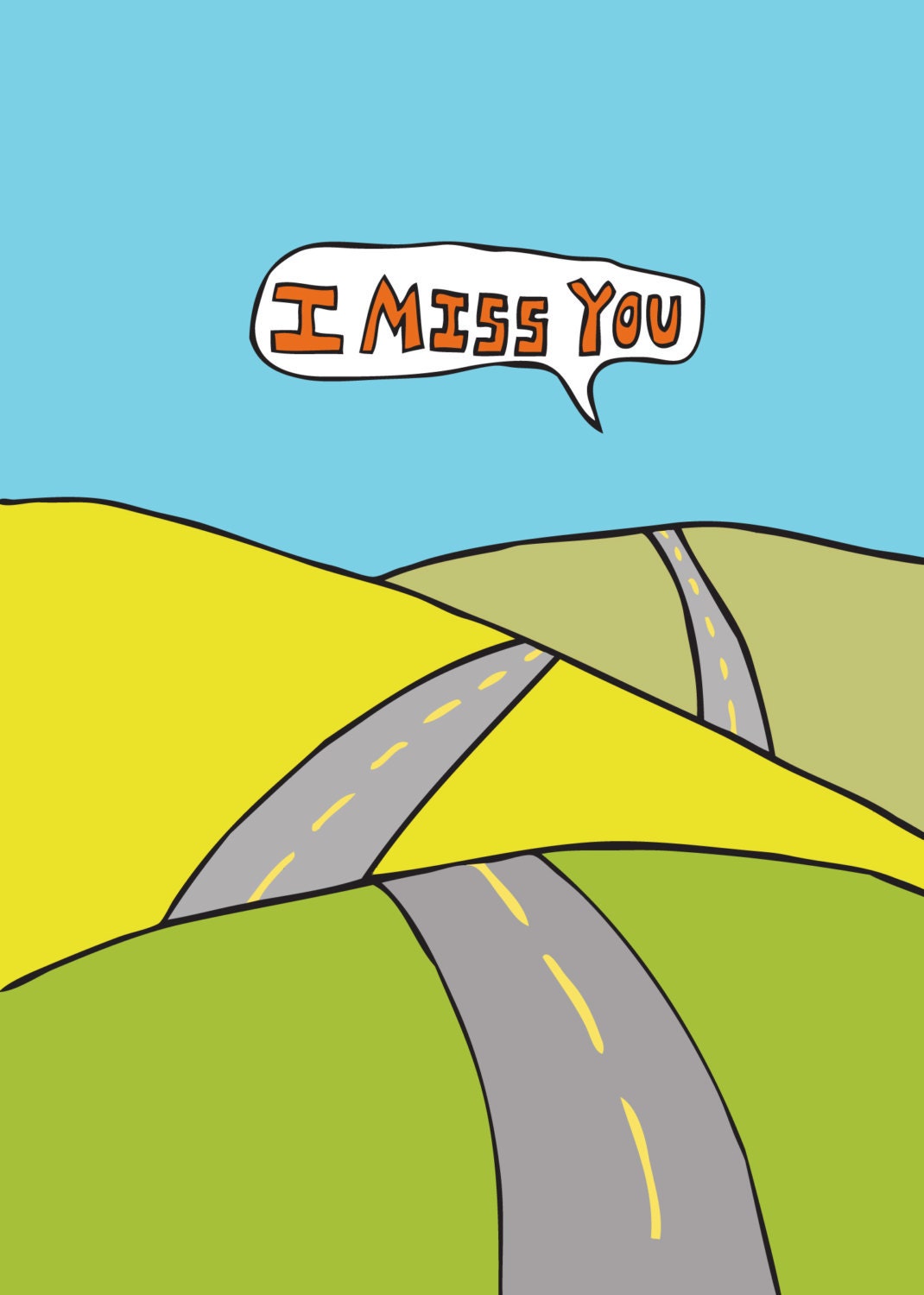 I Miss You Greeting Card