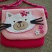 Christmas /SALE / Pink purse Kitty cat / Little girl bag / Felt messenger bag